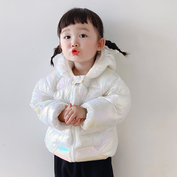 Moodne 3D elementide ja taskutega laste jope tüdrukutele