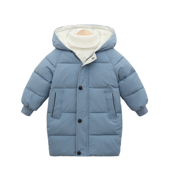 Pikk kapuutsiga ja taskutega laste jope, mis sobib tüdrukutele ja poistele