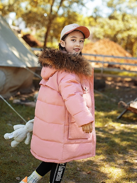 Pikk kapuutsiga laste talvejope tüdrukutele