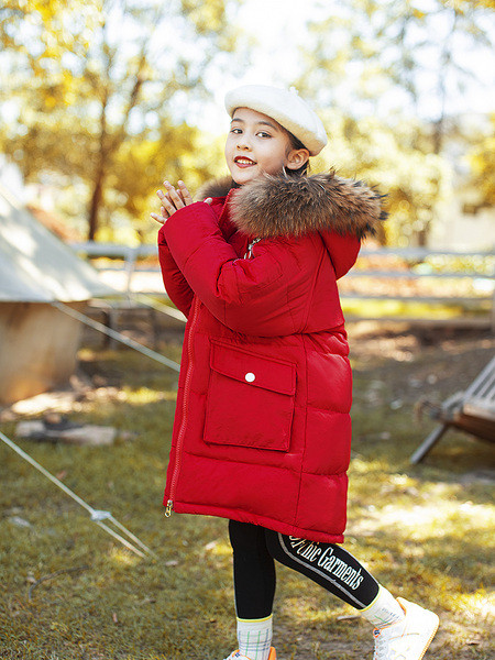 Pikk kapuutsiga laste talvejope tüdrukutele