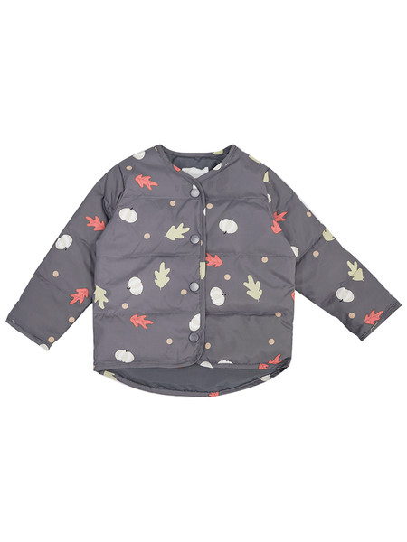 Dječja jakna s gumbima i uzorkom u boji pogodna za djevojčice