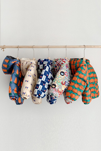 Värviline kapuutsi ja lukuga laste jope tüdrukutele ja poistele