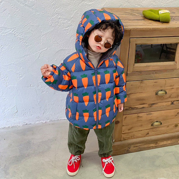 Värviline kapuutsi ja lukuga laste jope tüdrukutele ja poistele