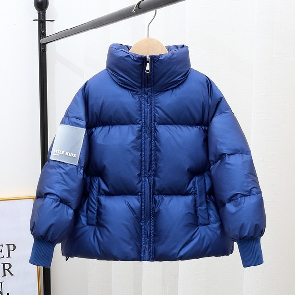 Praegune kõrge krae ja taskutega laste jope tüdrukutele