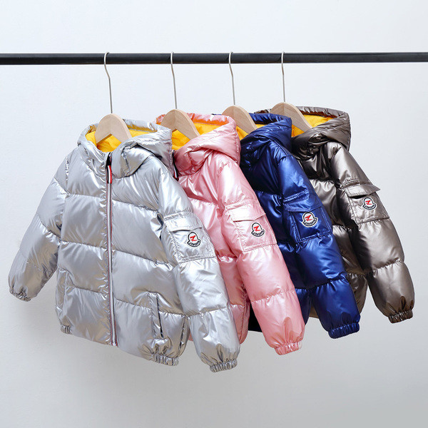 Moodne kapuutsiga laste jope tüdrukutele talveks sobiv