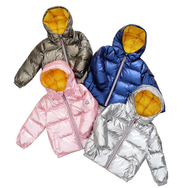 Moodne kapuutsiga laste jope tüdrukutele talveks sobiv