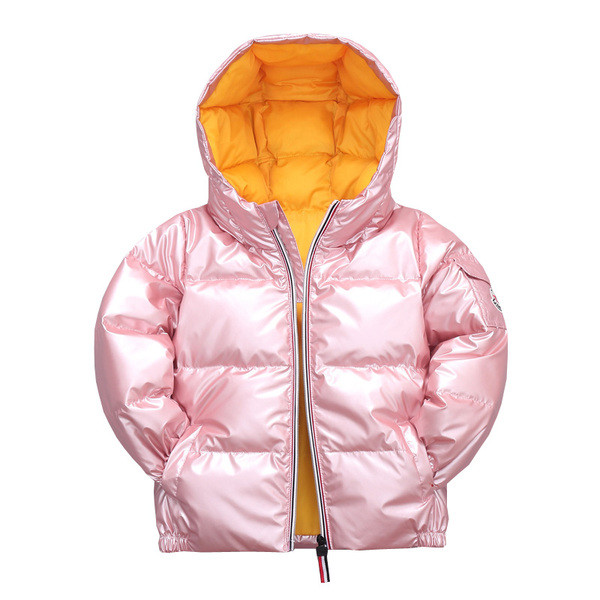 Moodne kapuutsiga laste jope tüdrukutele talveks sobiv