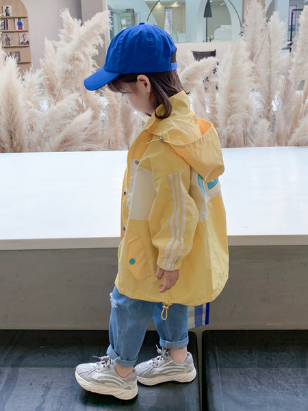 Kevadeks sobiv uus mudel kapuutsiga laste jope tüdrukutele