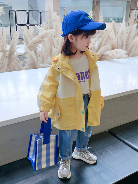 Kevadeks sobiv uus mudel kapuutsiga laste jope tüdrukutele