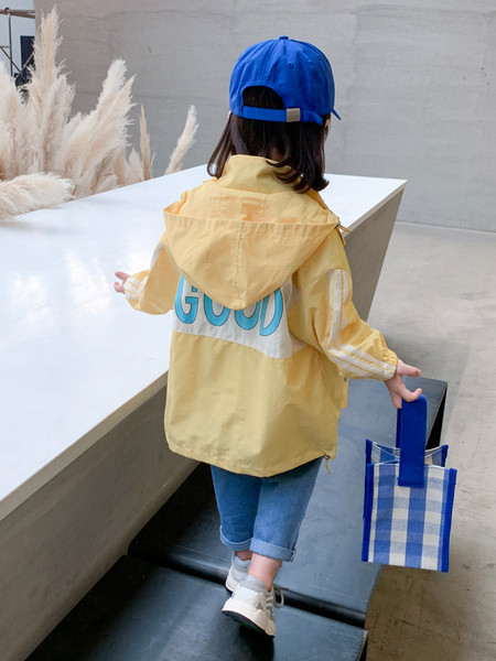 Kevadeks sobiv uus mudel kapuutsiga laste jope tüdrukutele