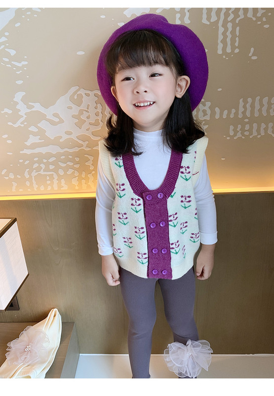 Nööpidega lastevest - õhuke kudumine