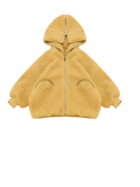 Kaasaegne laste jope tüdrukutele lai kapuutsiga mudel