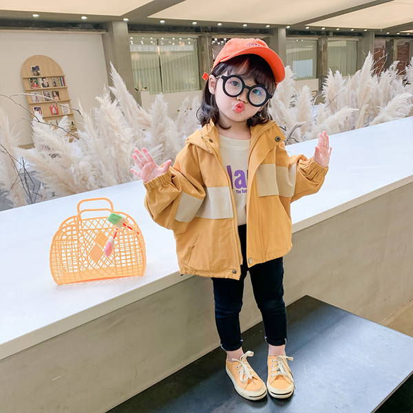 Σπορ και καθημερινό παιδικό μπουφάν με κουκούλα και φερμουάρ για κορίτσια