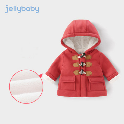 Ежедневно детско яке за момичета с качулка и мека подплата