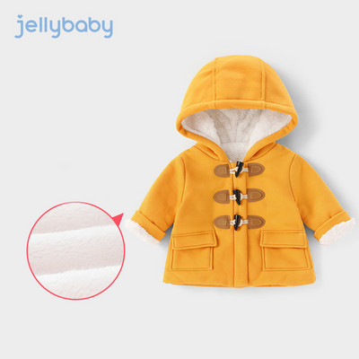 Ежедневно детско яке за момичета с качулка и мека подплата