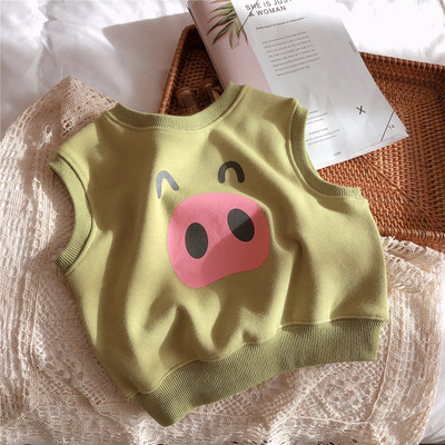 Värvilise aplikatsiooniga lastevest tüdrukutele