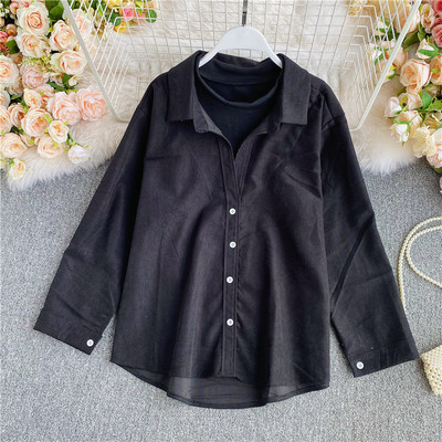 Naiste vabaaja särk nööpidega - asümmeetriline mudel