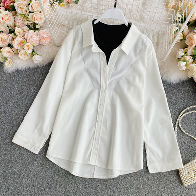 Naiste vabaaja särk nööpidega - asümmeetriline mudel