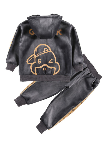 Vaikiškas kasdienis rinkinys berniukams iš kelnių ir megztinio