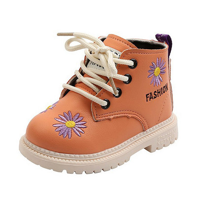 Šiuolaikiški vaikiški batai iš eko odos su siuvinėjimu