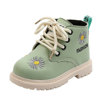 Šiuolaikiški vaikiški batai iš eko odos su siuvinėjimu