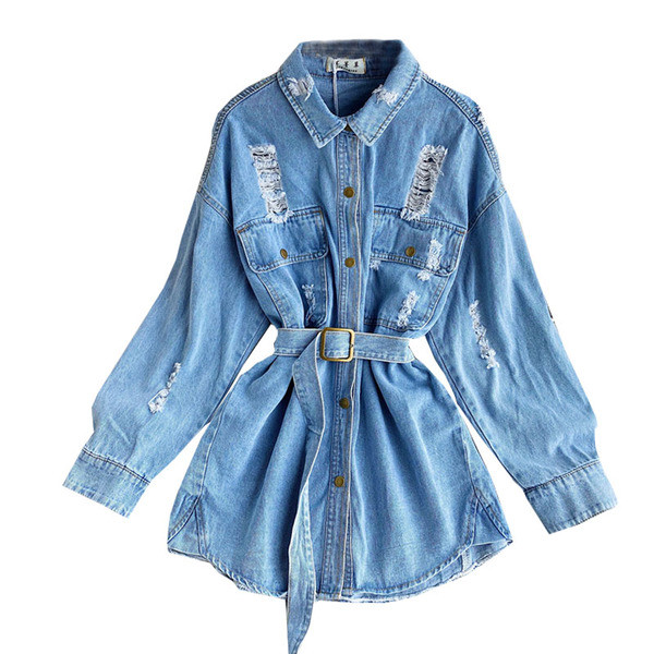 Naiste vabaaja sügisjope vöö ja rebenenud mustriga