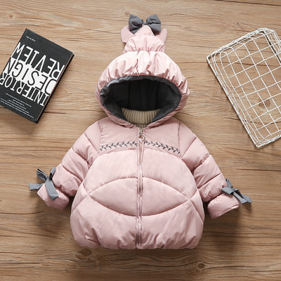 Moodne paelte ja kapuutsiga laste jope tüdrukutele