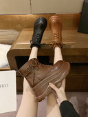 Naiste vabaaja saapad kõrge tallaga ökonahast paeltega