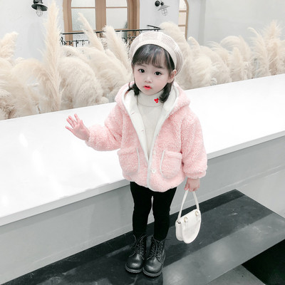 Kapuutsiga ja 3D elementidega roosa sulejope tüdrukutele