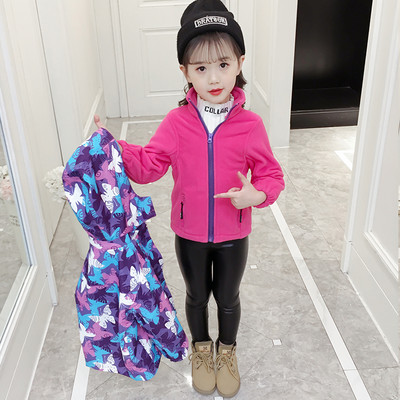 Kapuutsi ja lukuga laste sügisjope tüdrukutele