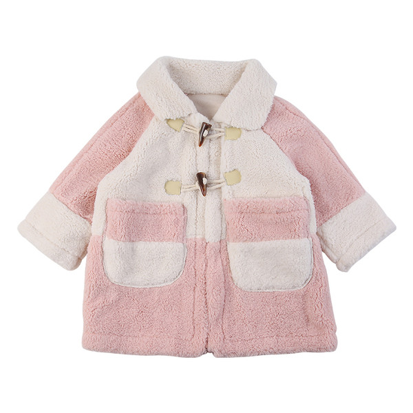 Novi model dječjeg dugog kaputa sa džepovima za djevojčice