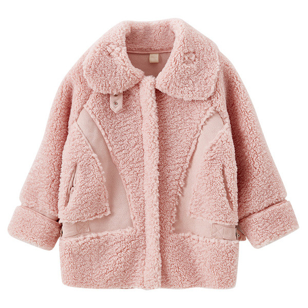 Pehmeline laste sügis-talvine mantel tüdrukutele