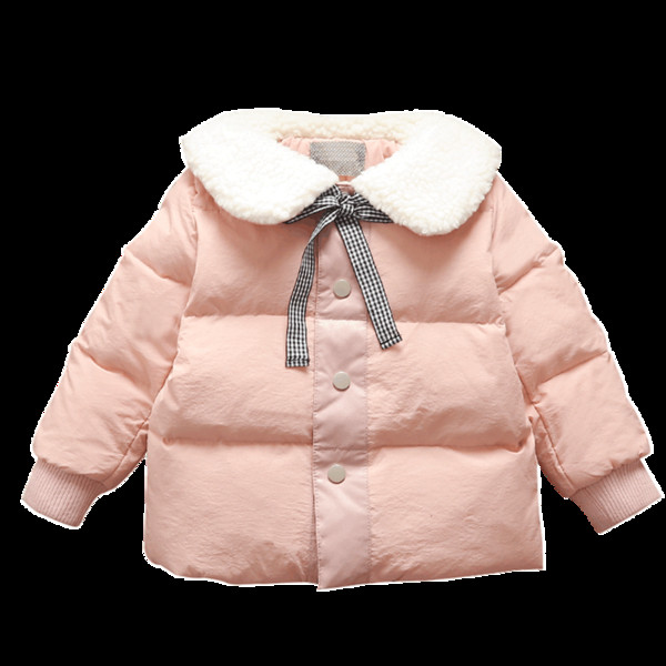 Παιδικά μπουφάν με γούνινο γιακά και κουμπιά