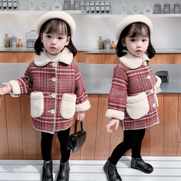 Μοντέρνο παιδικό παλτό με κουμπιά