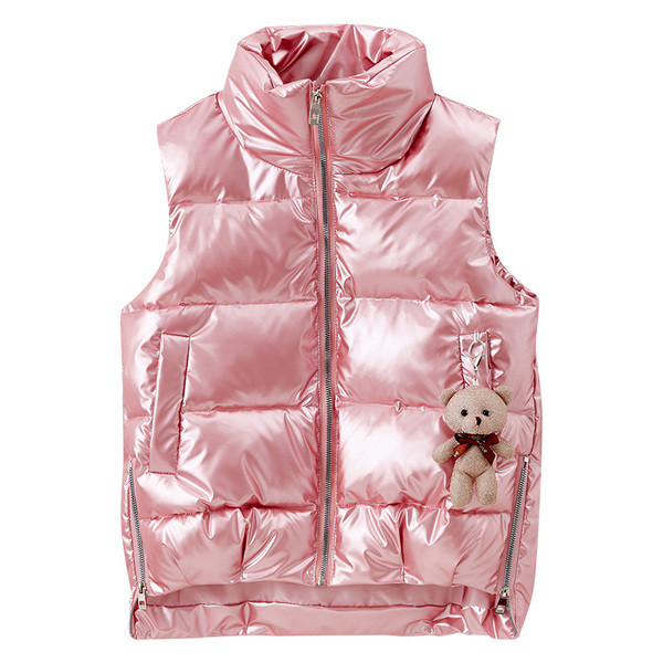 Dječji zimski prsluk s kapuljačom - za djevojčice