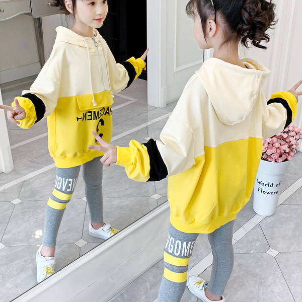 Igapäevane lastekomplekt tüdrukutele sääristest ja dressipluusidest