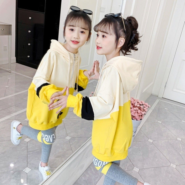 Igapäevane lastekomplekt tüdrukutele sääristest ja dressipluusidest