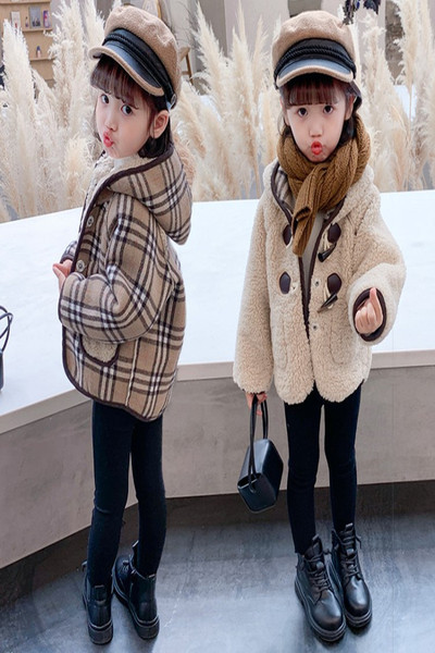 Καθημερινό παιδικό μπουφάν με κουκούλα και κουμπιά κατάλληλα για κορίτσια