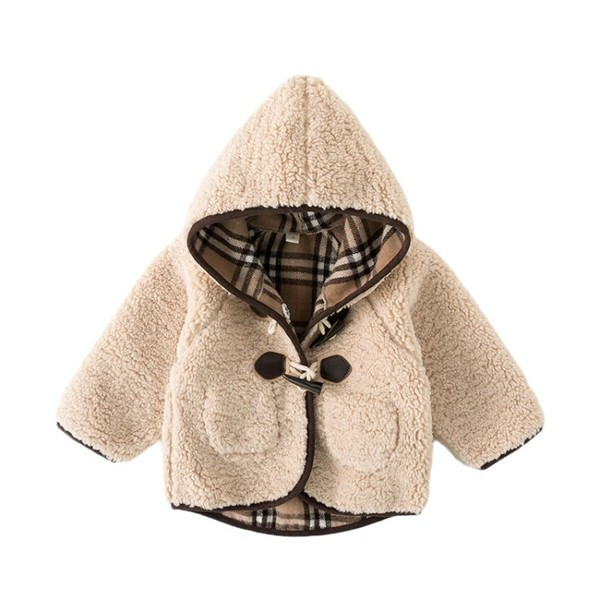 Καθημερινό παιδικό μπουφάν με κουκούλα και κουμπιά κατάλληλα για κορίτσια