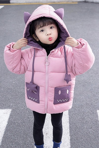 Kapuutsi ja taskutega laste vabaaja jope tüdrukutele