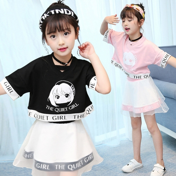 Moderni dječji komplet za djevojčice u suknjama i bluzama