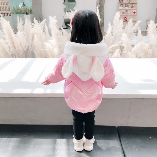 Moodne 3D elemendi ja taskutega laste jope tüdrukutele