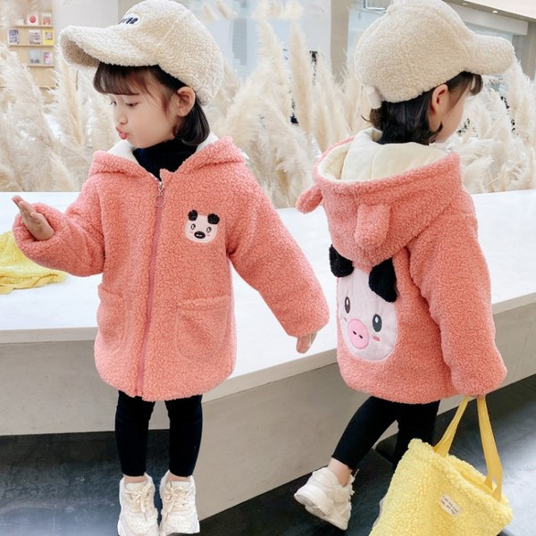 Laste vabaaja lukuga ja kapuutsiga sulejope