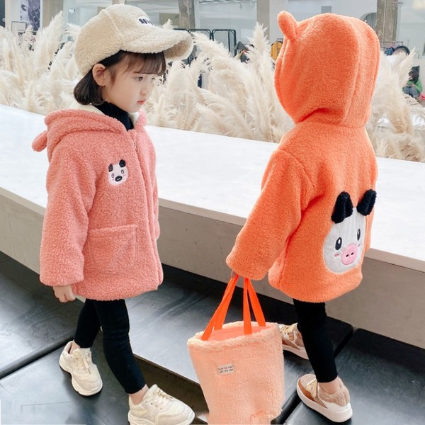 Laste vabaaja lukuga ja kapuutsiga sulejope