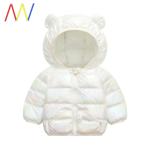 Φθινόπωρο-χειμερινό μπουφάν με γυαλιστερό εφέ κατάλληλο για αγόρια και κορίτσια - δύο μοντέλα