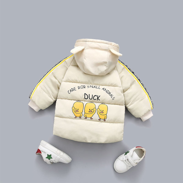 Kapuutsiga ja 3D elemendiga laste jope tüdrukutele ja poistele