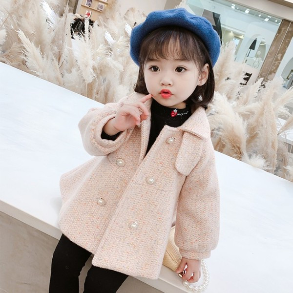 Tüdrukutele sobiv nööpidega laste vabaaja jope