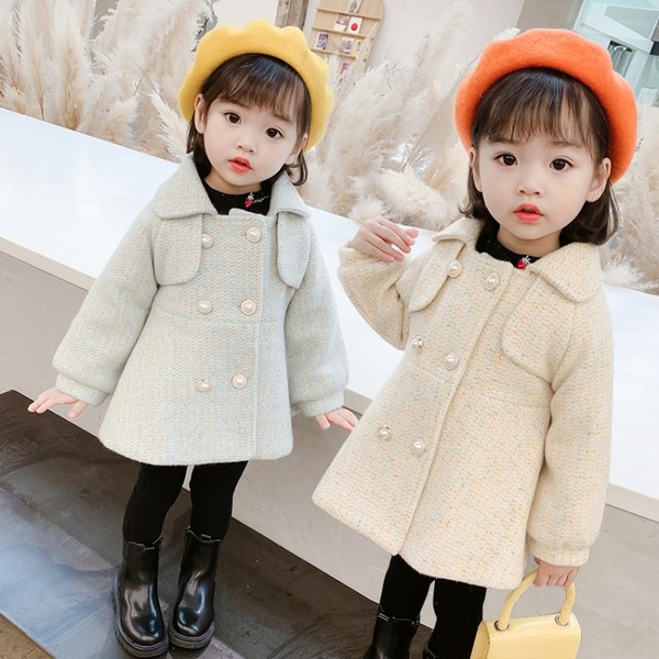 Tüdrukutele sobiv nööpidega laste vabaaja jope