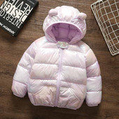 Talveks sobiva kapuutsiga igapäevane laste jope tüdrukutele