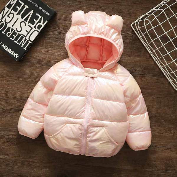 Talveks sobiva kapuutsiga igapäevane laste jope tüdrukutele